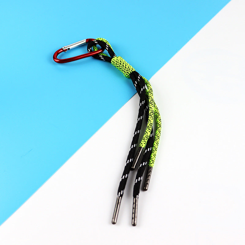 Wholesale 10PCS Fluorescent Green Nylon Lanyard Keychains